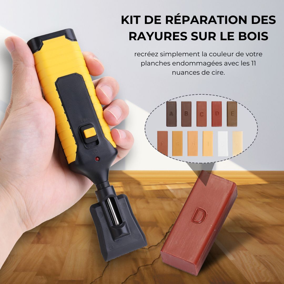 Éclat Bois - Kit de réparation des rayures sur le bois