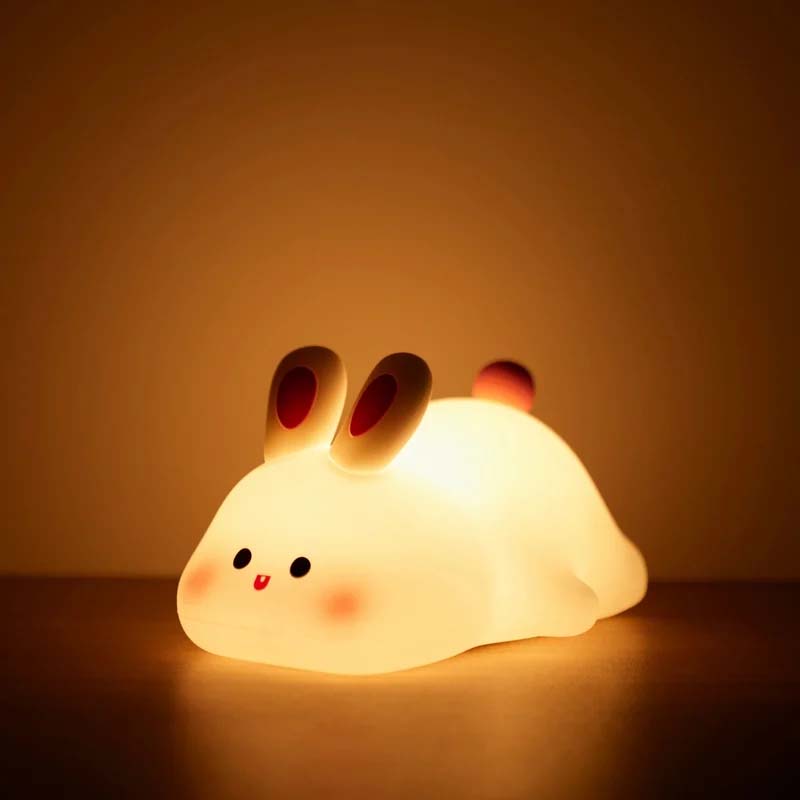 Veilleuse Lapin en Silicone : Douceur et Sécurité Nocturne