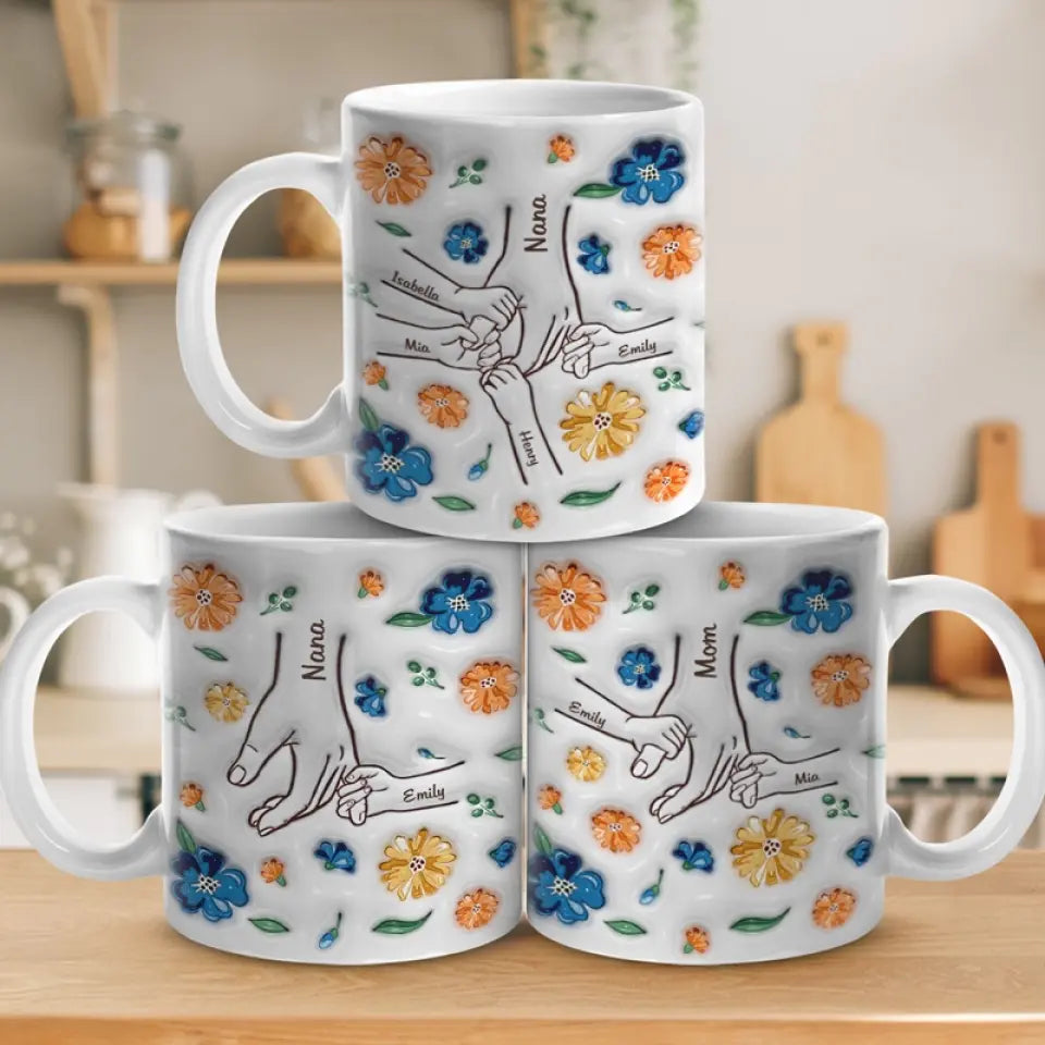 Mug personnalisé effet 3D gonflé famille