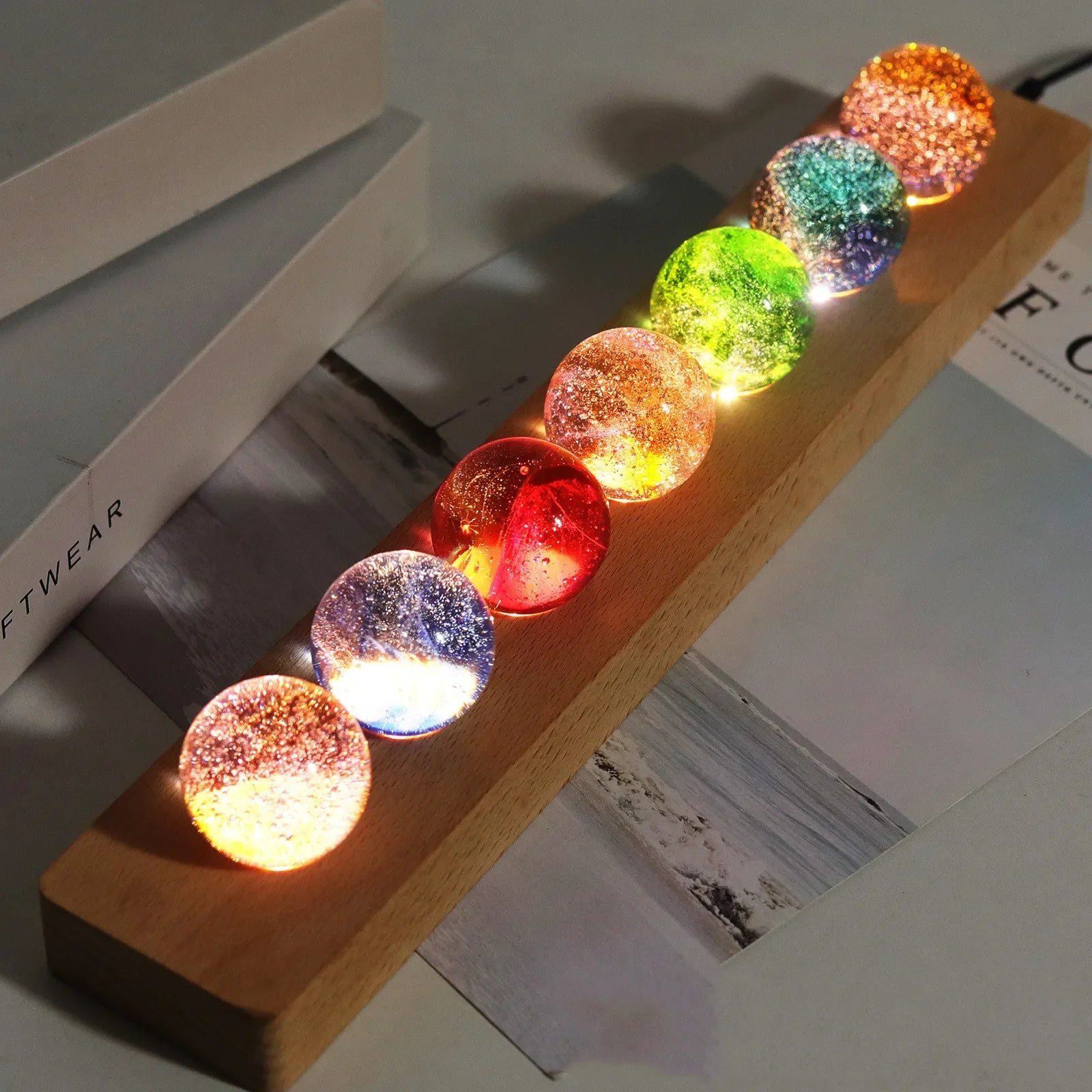 Lampe Boule 7 Chakras Led