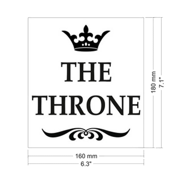 Creative Vinyl THE THRONE Funny Interesting Toilet Wall Sticker Bathroom For Home Decor Decal Poster Background Stickers