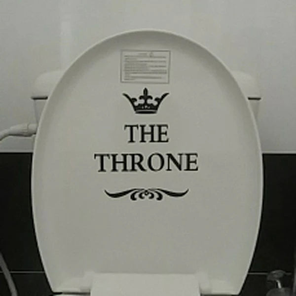 Creative Vinyl THE THRONE Funny Interesting Toilet Wall Sticker Bathroom For Home Decor Decal Poster Background Stickers