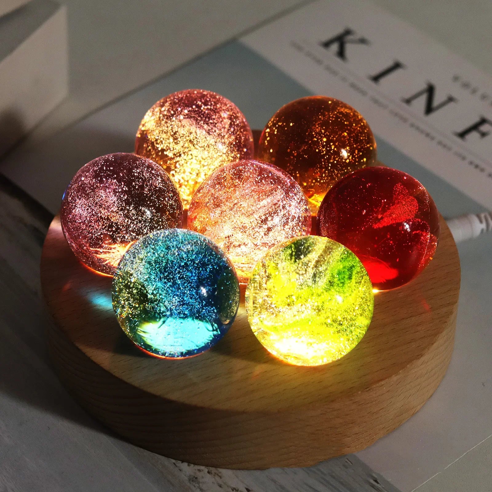 Lampe Boule 7 Chakras Led