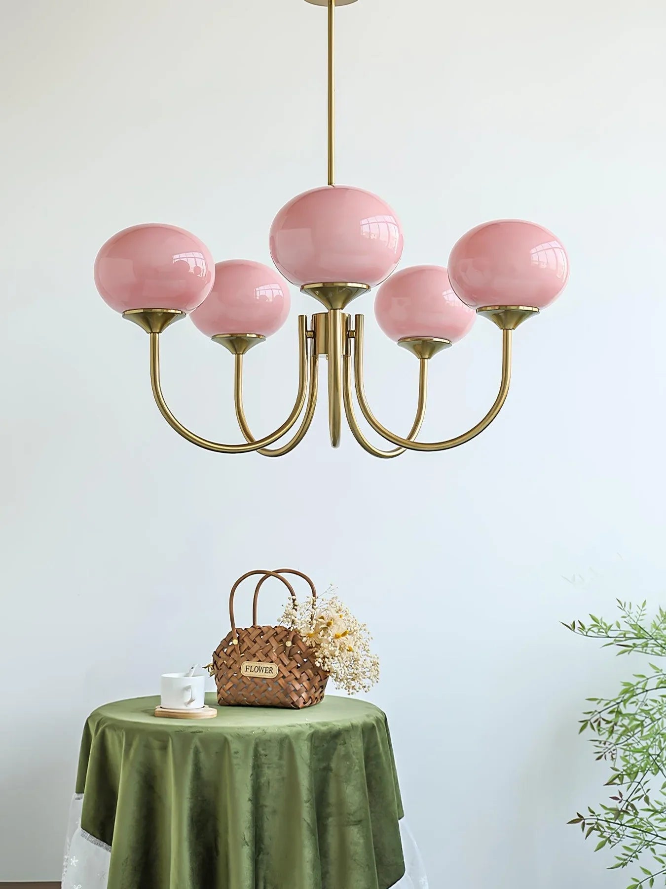 Lustre Macaron Design – L'Élégance Florale Suspendue