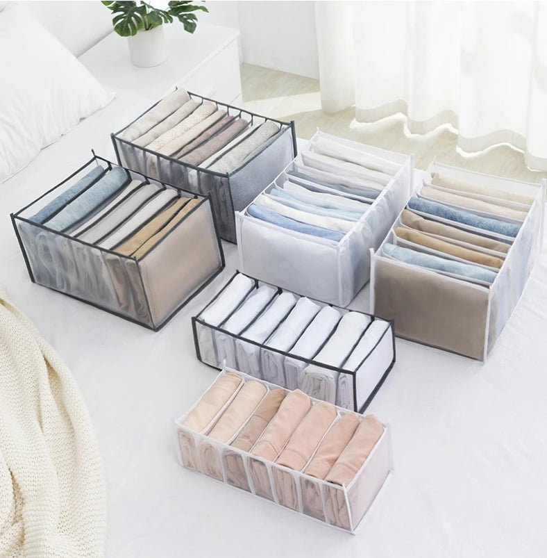 Organizer Panties Socks Storage Boxes Wardrobe Pants Clothes Underwear Drawers jeans Clothes Separator Bra Folding Divider