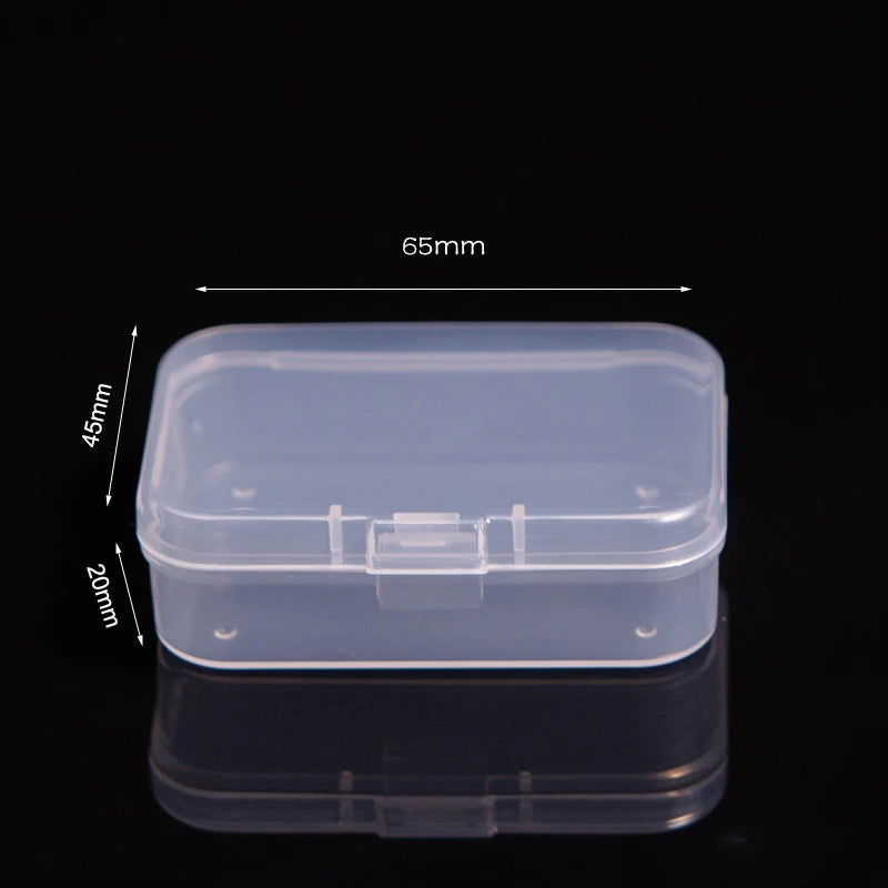 Mini Plastic Box Rectangular Box Translucent Box Packing Box Storage Box Dustproof Solid Strong Jewelry Storage Case Container