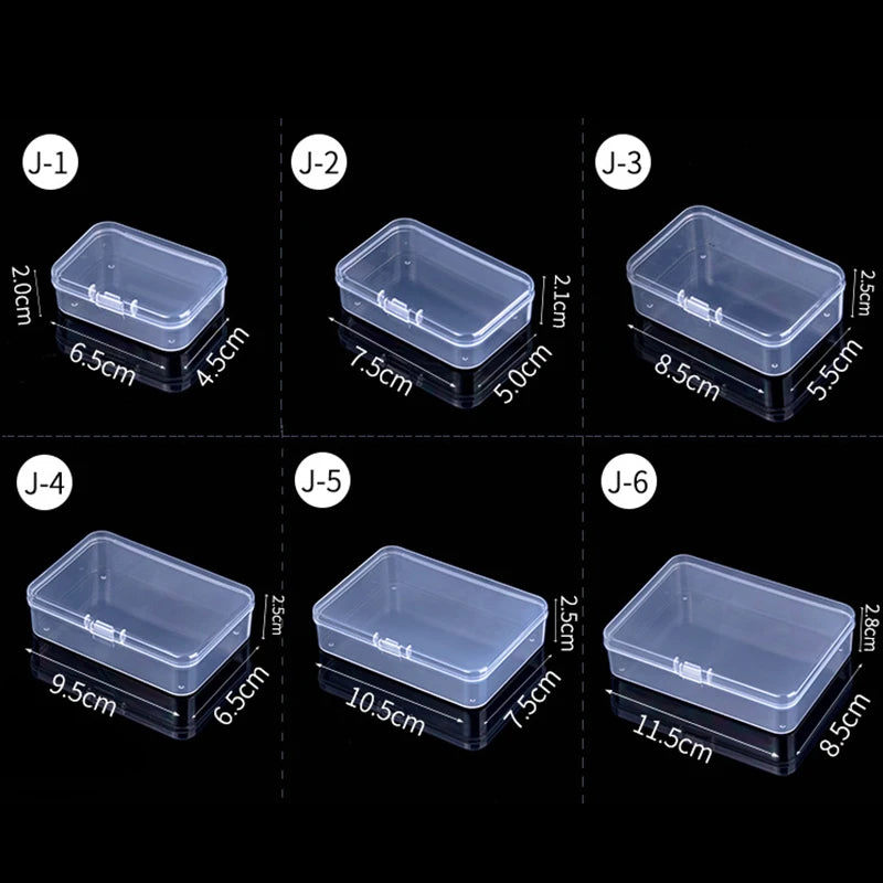 Mini Plastic Box Rectangular Box Translucent Box Packing Box Storage Box Dustproof Solid Strong Jewelry Storage Case Container