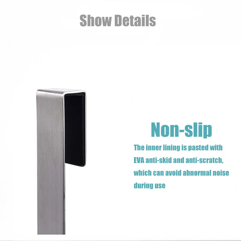 Stainless Steel Over Glass Door Shower Door Back Shower Towel Rack S-Shape Bathroom Bathrobe Hanger Holder Hooks