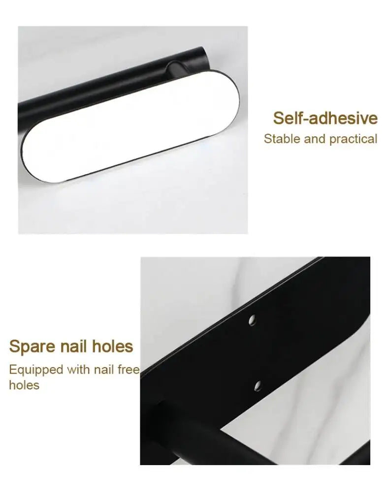 Stainless Steel Paper Towel Holder for Bathroom Kitchen No Punch Wall Mount Tissue Towel Roll Self Adhesive Toilet Storage Rack