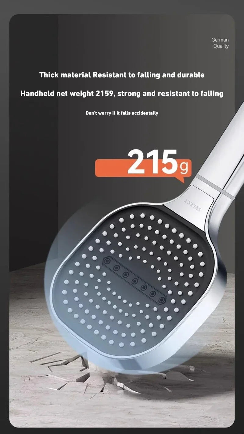 Xiaomi 13cm Large Panel 3Modes Adjustable Home Shower Head  High Pressure Massage ShowerHead Filter Element Bathroom Accessories