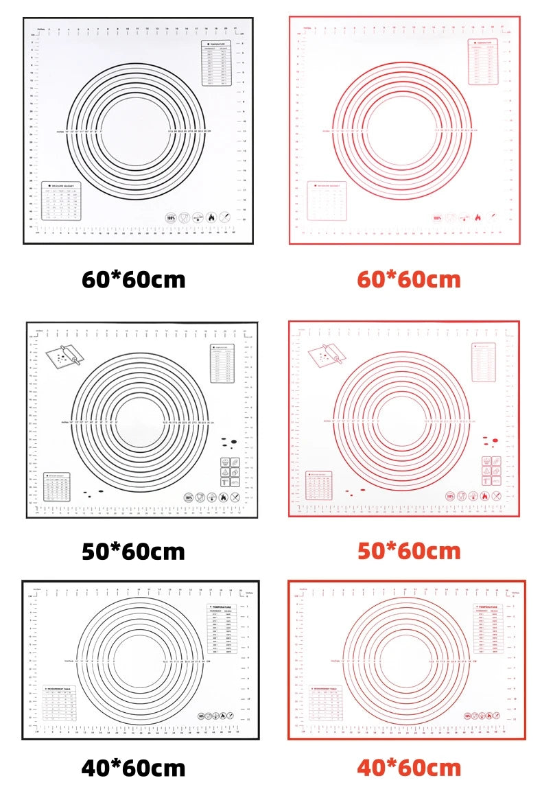 Tapis de Pâtisserie en Silicone Antiadhésif – Tapis de Pétrissage et de Cuisson