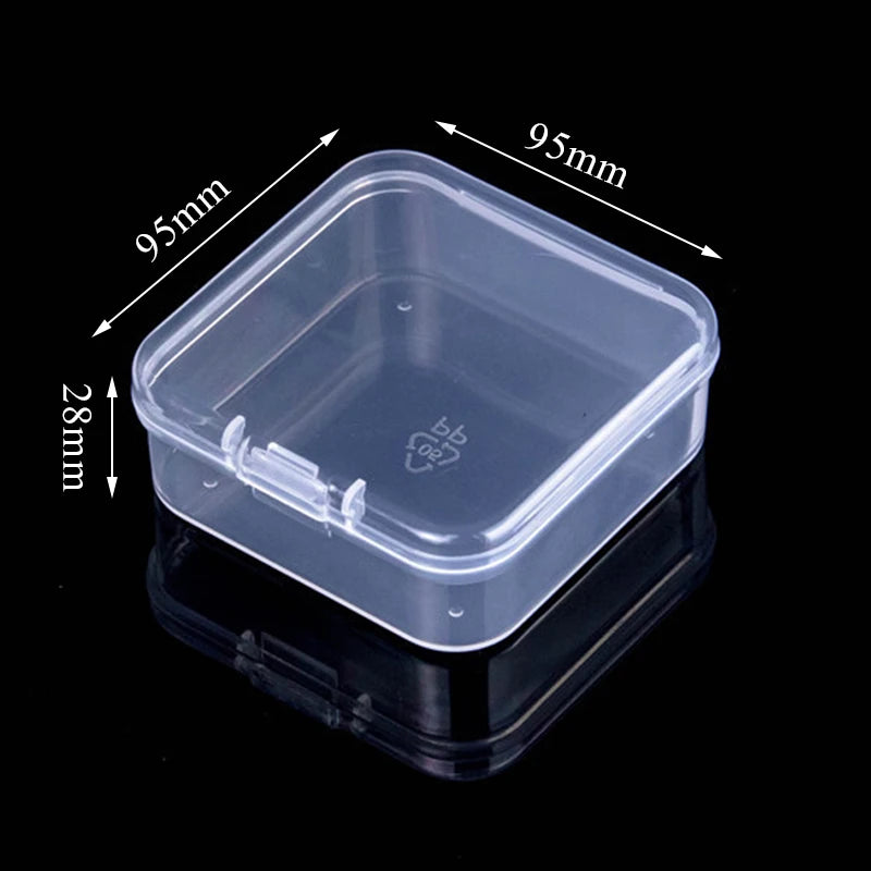 Mini Plastic Box Rectangular Box Translucent Box Packing Box Storage Box Dustproof Solid Strong Jewelry Storage Case Container