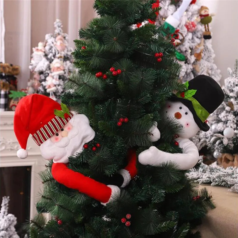 Peluche Père Noël & Bonhomme de Neige