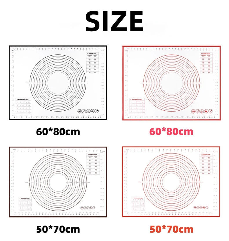 Tapis de Pâtisserie en Silicone Antiadhésif – Tapis de Pétrissage et de Cuisson
