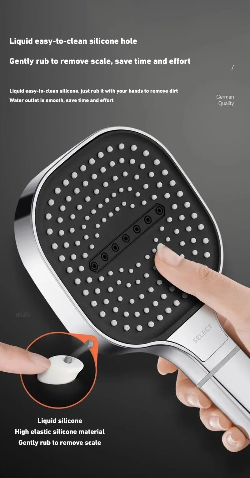 Xiaomi 13cm Large Panel 3Modes Adjustable Home Shower Head  High Pressure Massage ShowerHead Filter Element Bathroom Accessories