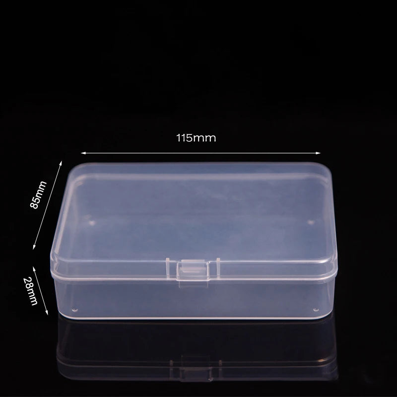 Mini Plastic Box Rectangular Box Translucent Box Packing Box Storage Box Dustproof Solid Strong Jewelry Storage Case Container