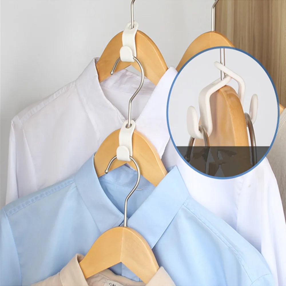 Mini Hanger for Wardrobe Connector Hangers Save Wardrobe Space Hook Up Cascading Plastic Coat Organizer Clothing Storage Home