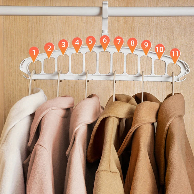 New Clothes Hanger Closet Organizer Space Saving Hanger Multi-port Clothing Rack Plastic Scarf Storage hangers for clothes