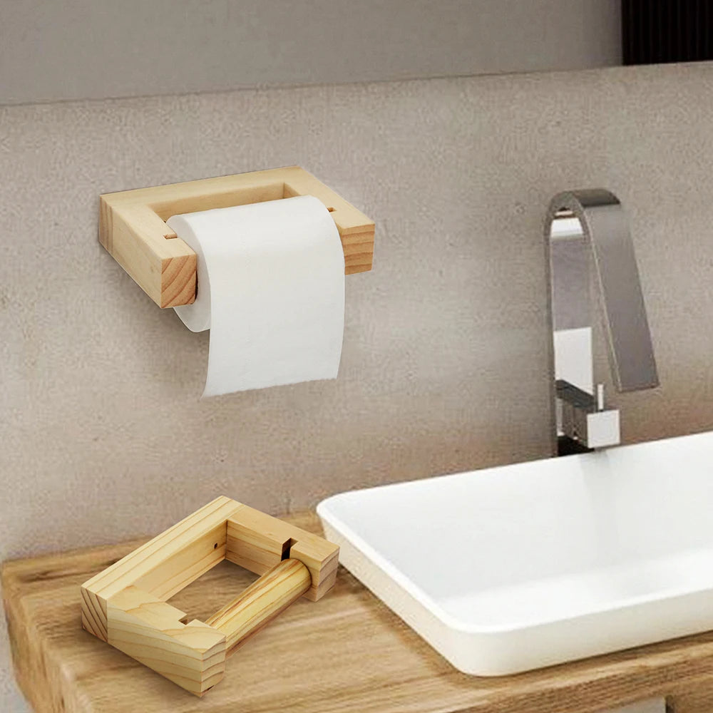 Nail-free Paper Towel Holders Rack Bathroom Towel Hook Toilet Paper Holder Towel Rack Beige Hemp Color