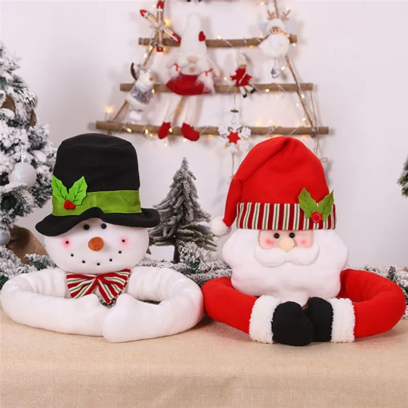 Peluche Père Noël & Bonhomme de Neige