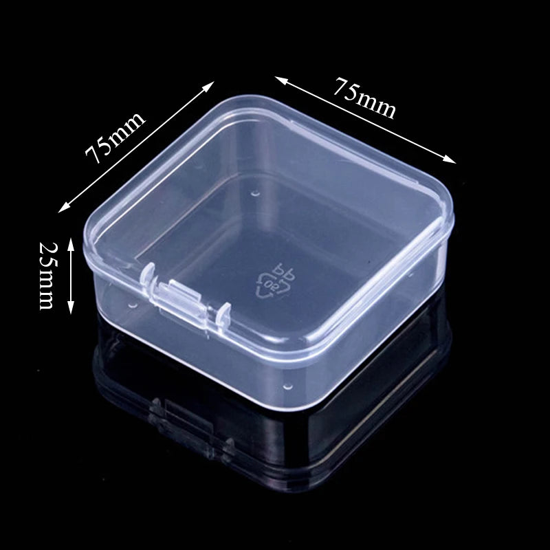 Mini Plastic Box Rectangular Box Translucent Box Packing Box Storage Box Dustproof Solid Strong Jewelry Storage Case Container