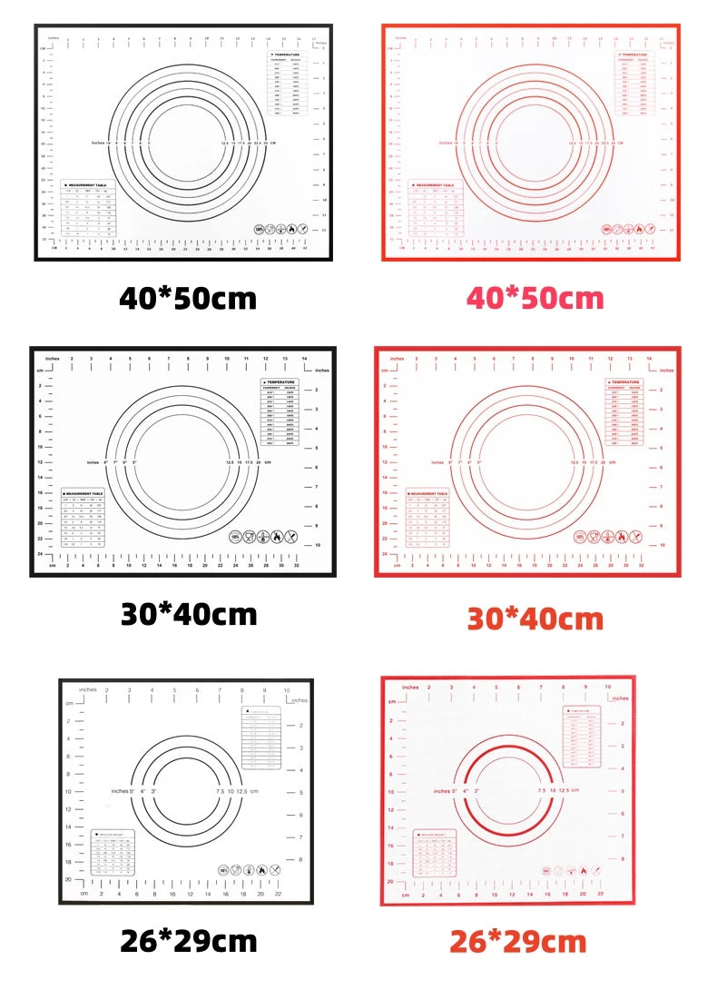 Tapis de Pâtisserie en Silicone Antiadhésif – Tapis de Pétrissage et de Cuisson