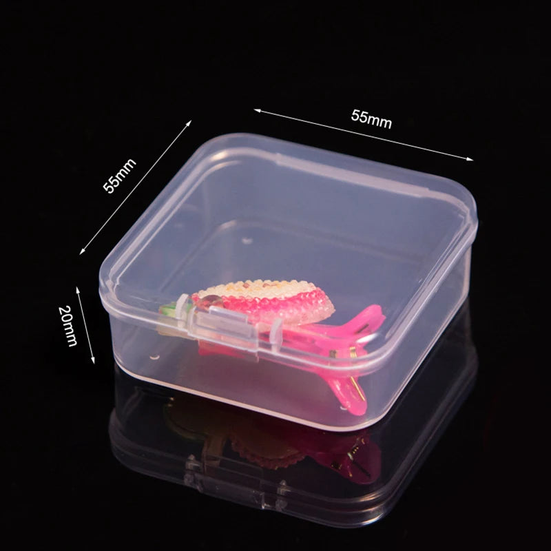 Mini Plastic Box Rectangular Box Translucent Box Packing Box Storage Box Dustproof Solid Strong Jewelry Storage Case Container