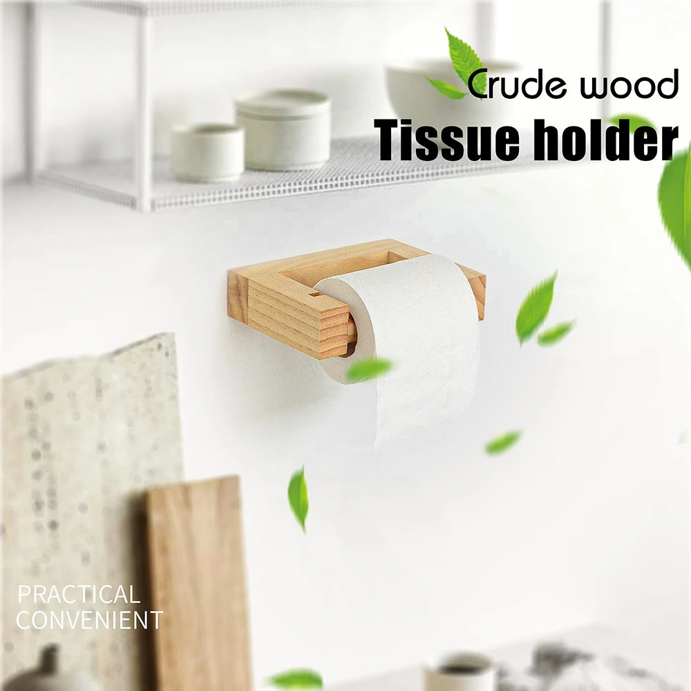 Nail-free Paper Towel Holders Rack Bathroom Towel Hook Toilet Paper Holder Towel Rack Beige Hemp Color