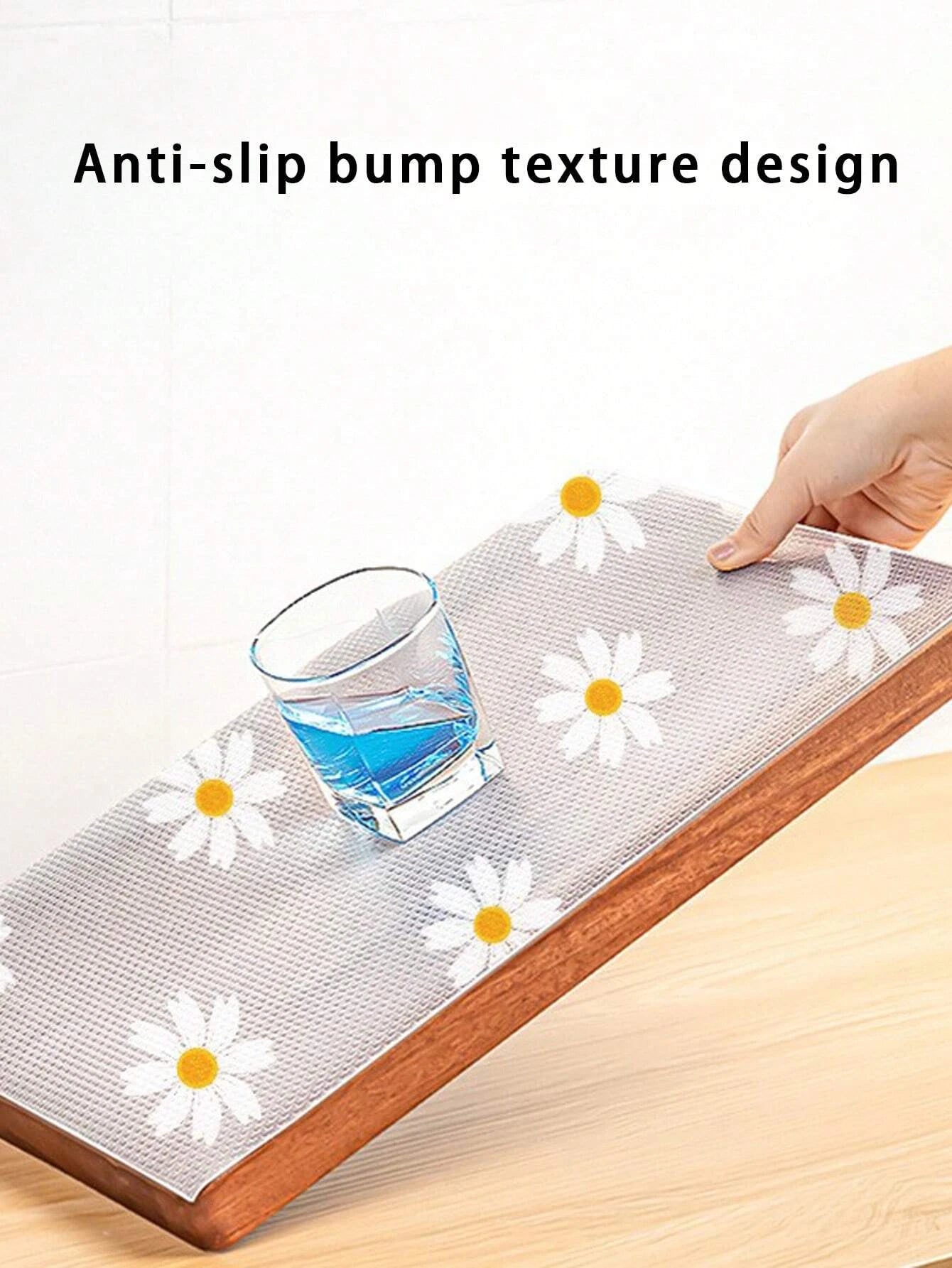 1 Roll  Shelf Liner For Kitchen Cabinets EVA Waterproof Fridge Pad Cupboard Mat Easy Placemats Non-Adhesive Drawer Liner