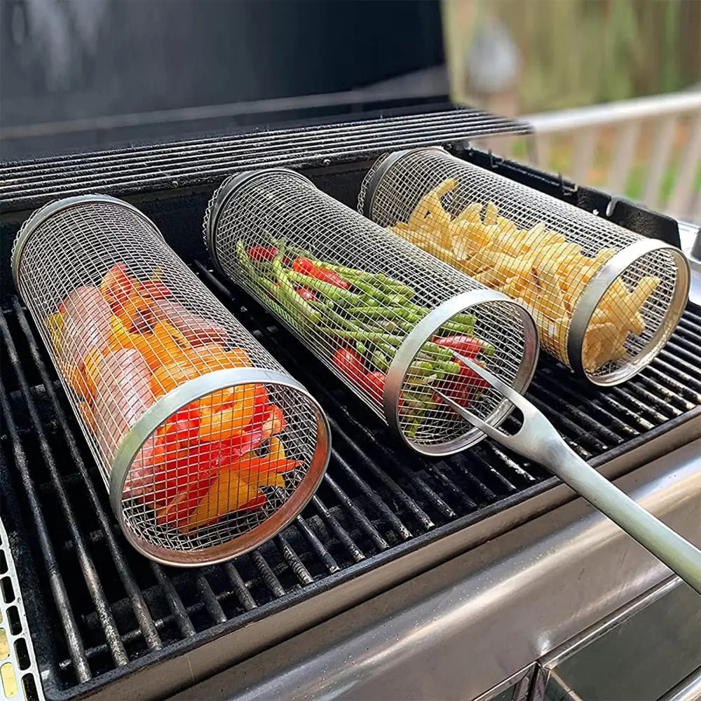 BBQGrill️ Rotatif - Griller tout aliment parfaitement sans chute