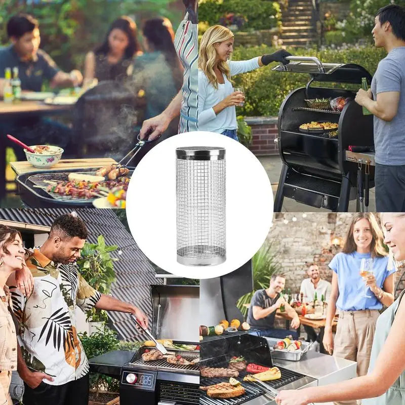 BBQGrill️ Rotatif - Griller tout aliment parfaitement sans chute