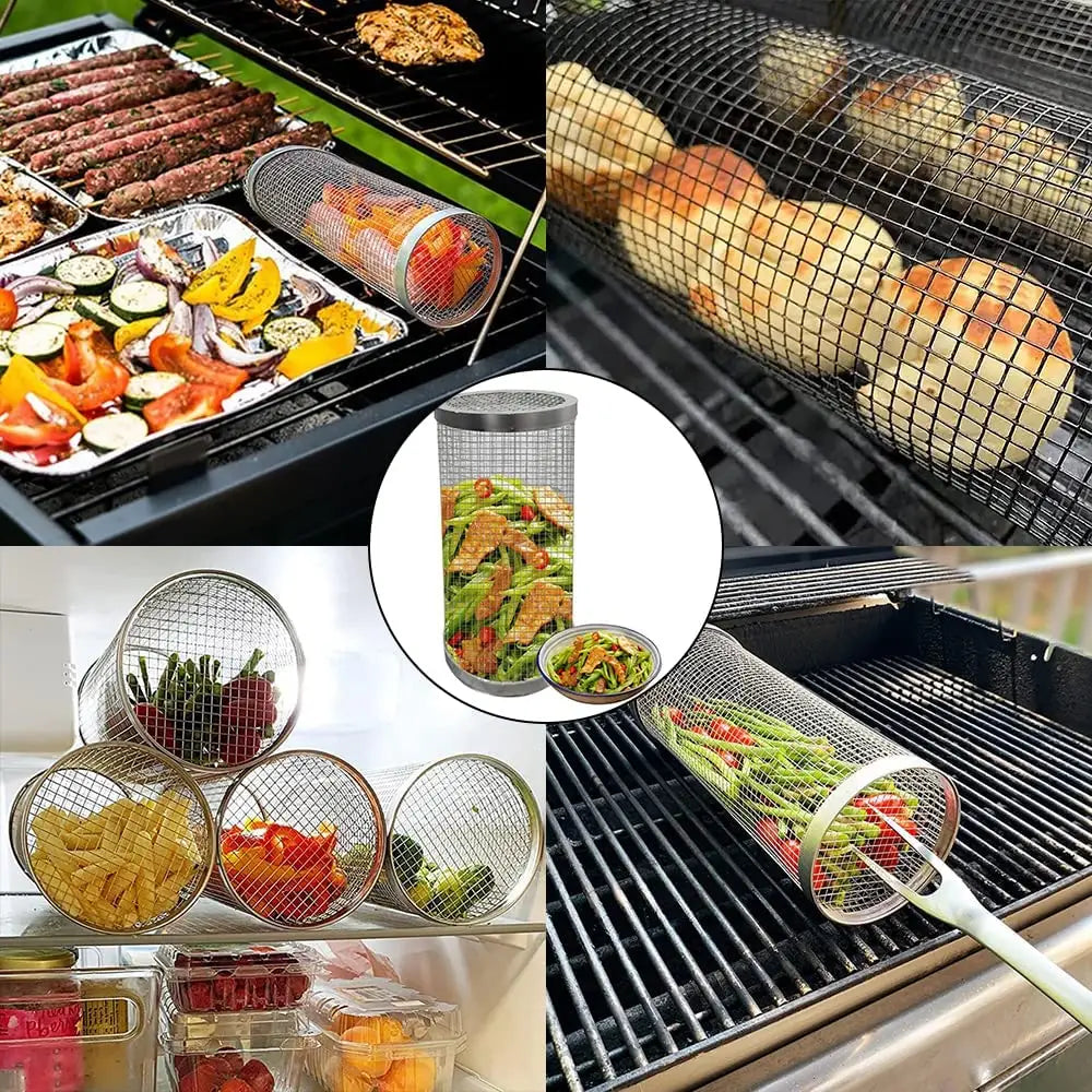 BBQGrill️ Rotatif - Griller tout aliment parfaitement sans chute