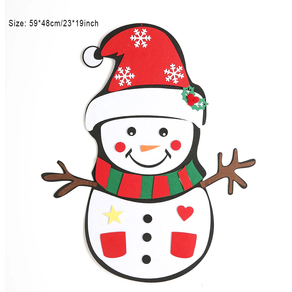 Bonhomme de neige en feutre Montessori DIY pour sapin de Noël