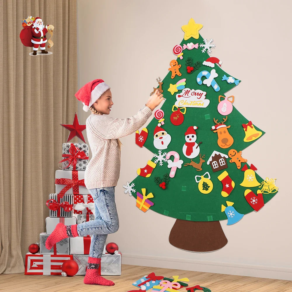 Bonhomme de neige en feutre Montessori DIY pour sapin de Noël