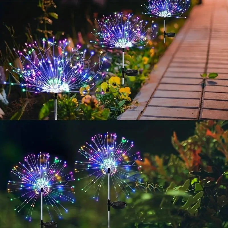 Lumières Solaires Créatives - Effet Feux d'Artifices