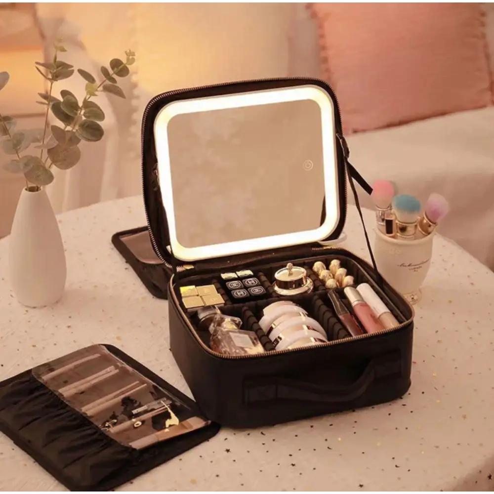 Trousse de Maquillage avec Miroir à LED